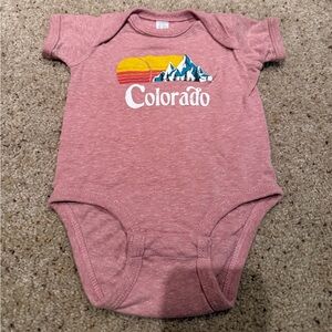Colorado Graphic Pink Kids One-Piece Bodysuit